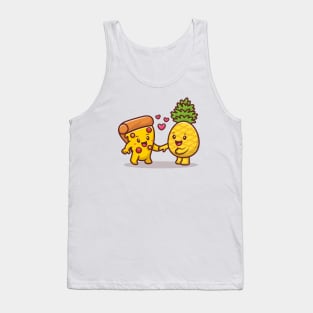 Cute Pizza With Pineapple Tank Top